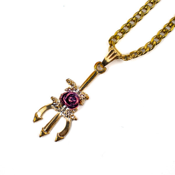 Colar Corrente Maria Mulambo Tridente 3,20 cm Dourado