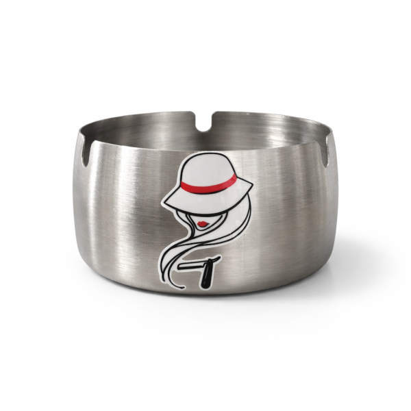 Cinzeiro de Inox 9 cm 3 Apoios com Adesivo Maria Navalha