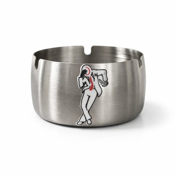 Cinzeiro de Inox 9 cm 3 Apoios com Adesivo Zé Pelintra