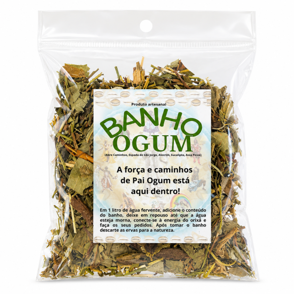Ervas Naturais Banho Ogum Proteção 12g Ervas Naturais Banho Ogum Proteção 12g