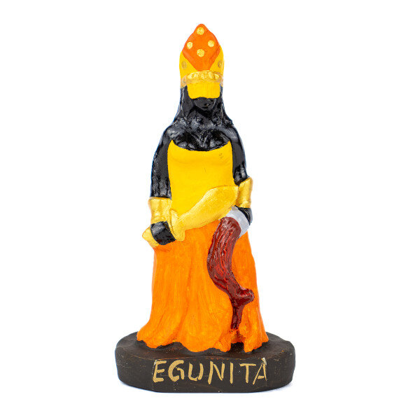 Escultura Orixá Africana Fogo e Justiça Egunitá 10cm Resina