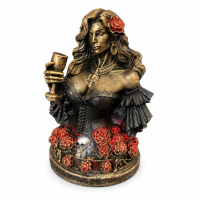 Escultura Busto Dama da Noite Resina 12 cm 