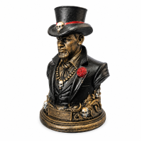 Escultura Busto Exu Vintage Resina 12 cm 