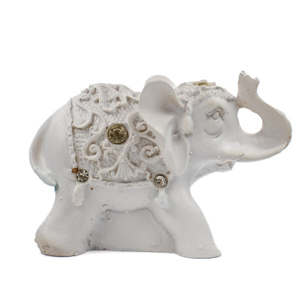 Escultura Elefante Branco 5 cm em Resina Escultura Elefante Branco 5 cm em Resina
