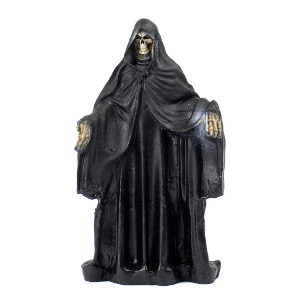 Escultura Exu Caveira de Capa Preta Resina 10 cm
