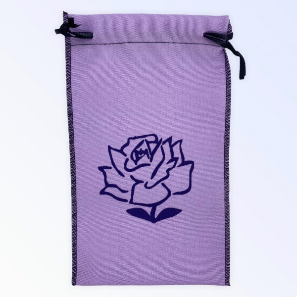 Estojo para cartas flor lilás 22 x 14 cm em tecido