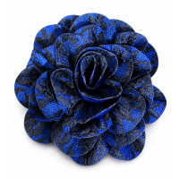 Flor Pomba Gira Cigana Azul em Cetim e Renda Presilha e Broche 10 cm 2 em 1