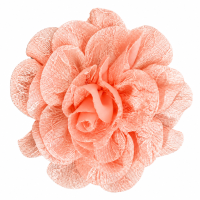 Flor Pomba Gira Cigana Rosa Claro em Cetim e Renda Presilha e Broche 10 cm 2 em 1