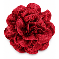 Flor Pomba Gira Cigana Vinho em Cetim e Renda Presilha e Broche 10 cm 2 em 1 