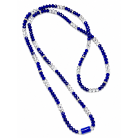 Guia de Ogum Azul Umbanda e Candomblé Fio de Contas 60 cm 