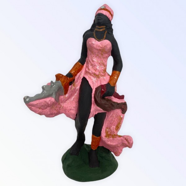 Escultura Orixá Iansã Rosa 15 cm em Resina