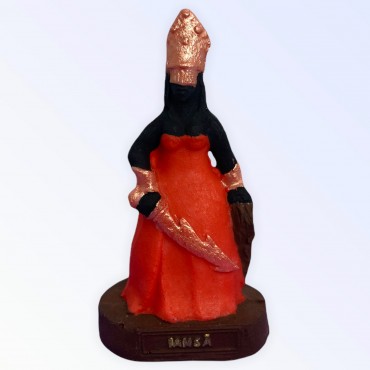 Escultura Iansã vermelha 10 cm em resina