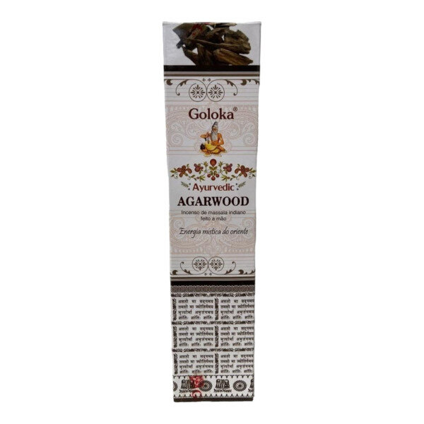 Incenso Massala Agarwood Indiano Goloka Varetas Cx Com 15g