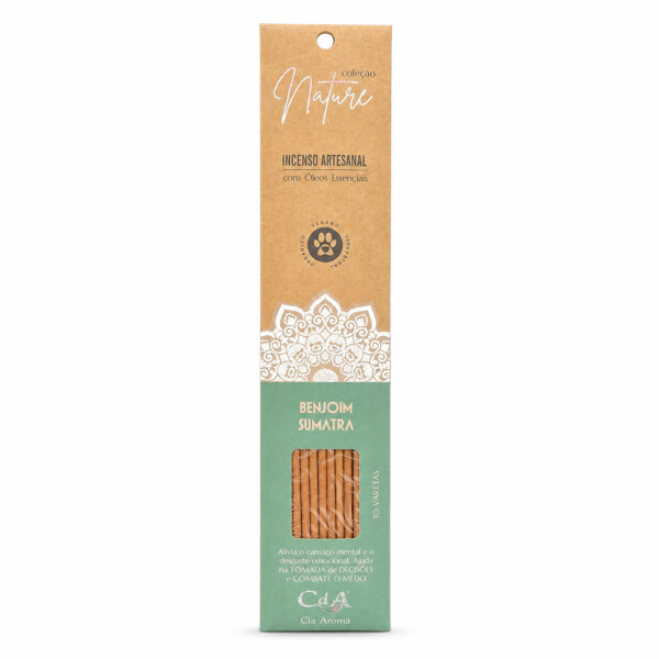 Incenso Benjoim Sumatra CdA Nature Com Óleos Essenciais C10 Varetas 