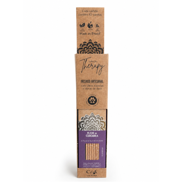 Incenso CdA Therapy Flor de Cerejeira Com Óleos Essenciais 20 Cx c/10 Varetas 