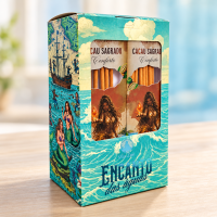 Incenso Vila Zen Linha Encanto das Águas Cacau Sagrado 12Cxs C8 Var 