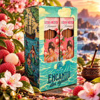 Incenso Vila Zen Linha Encanto das Águas Lichia Mística 12Cxs C8 Var 