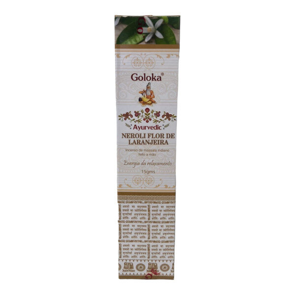 Incenso Massala Flor de Laranjeira Goloka Varetas Cx 15g