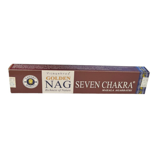 Incenso Massala Golden Nag Vareta Goloka Seven 7 Chakra Unid