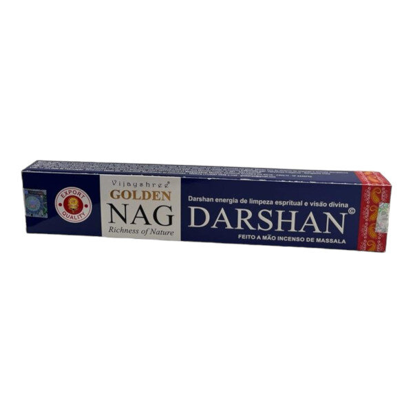Incenso Massala Golden Nag Vareta Goloka Darshan Unidade