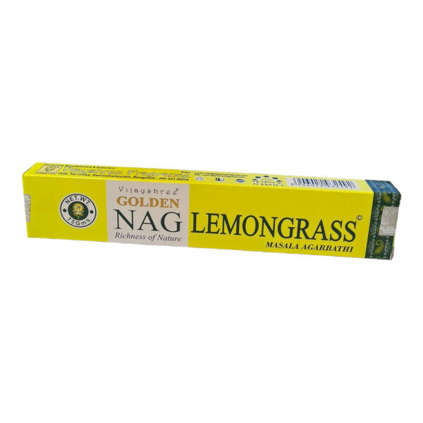 Incenso Massala Golden Nag Vareta Capim Limão Lemongrass Un
