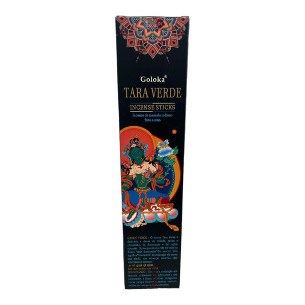 Incenso Massala Green Tara Mantra Verde Goloka Varetas Cx15g
