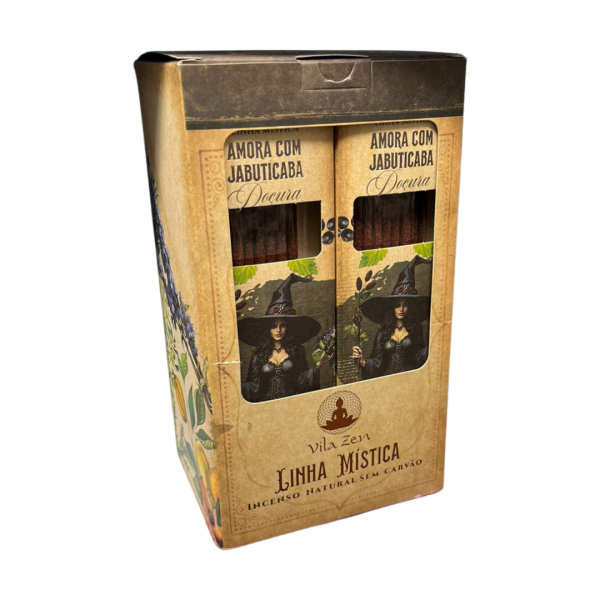 Incenso Linha Mistica 0% Carvão Amora C/ Jabuticaba 12 Cxs C/8 Var
