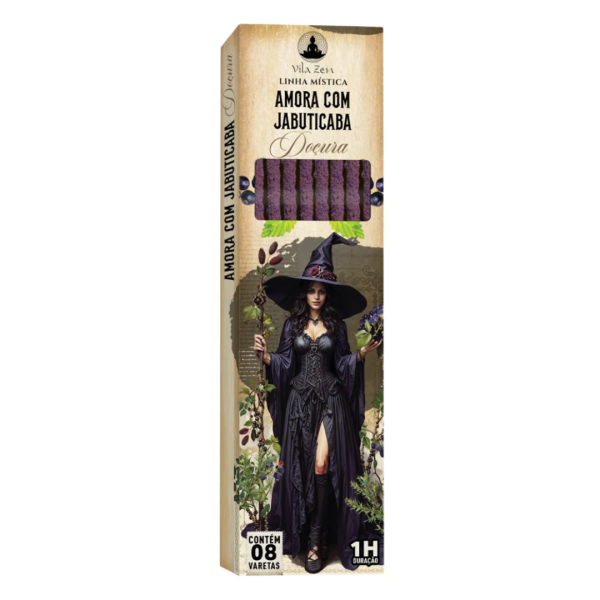 Incenso Linha Mistica 0% Carvão Amora Jabuticaba C/8 Varetas