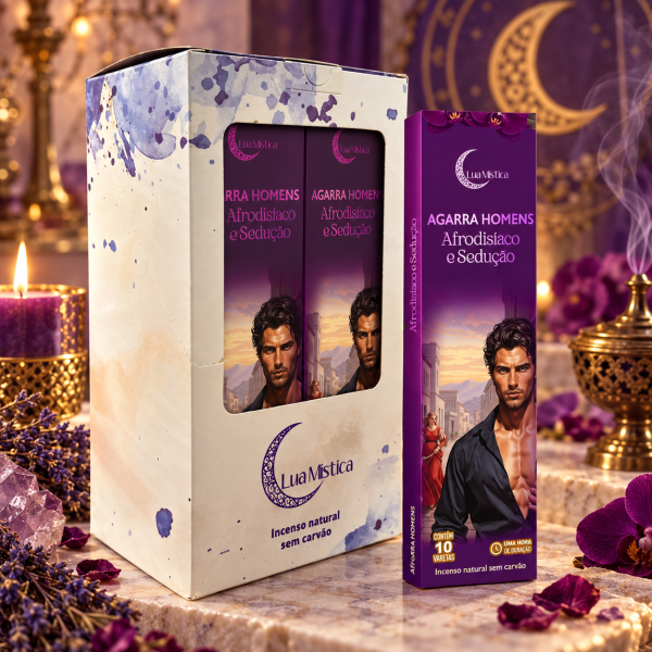 Incenso Natural Agarra Homens 0% Carvão Box 12 Cxs C 10 Var 