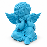 Incensário Anjinho Azul Termoplástico 3D 5cm