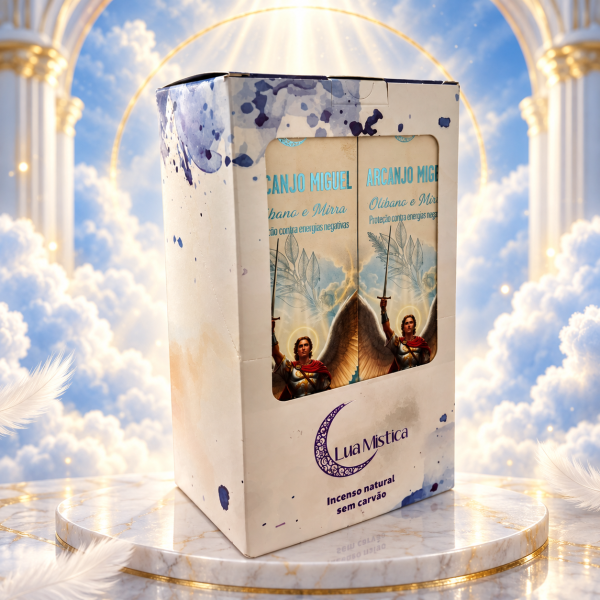 Incenso Natural Arcanjo Miguel 0% Carvão Box 12 Cxs C 10 Var 