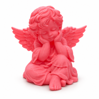 Incensário Anjinho Rosa Termoplástico 3D 5cm