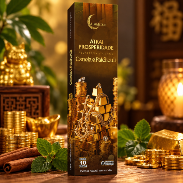 Incenso Natural Atrai Prosperidade 0% Carvão Cx C 10 Var