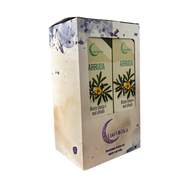 Incenso Natural Arruda 0% Carvão Box 12 Cxs C 10 Var 