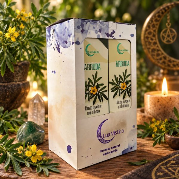 Incenso Natural Arruda 0% Carvão Box 12 Cxs C 10 Var 