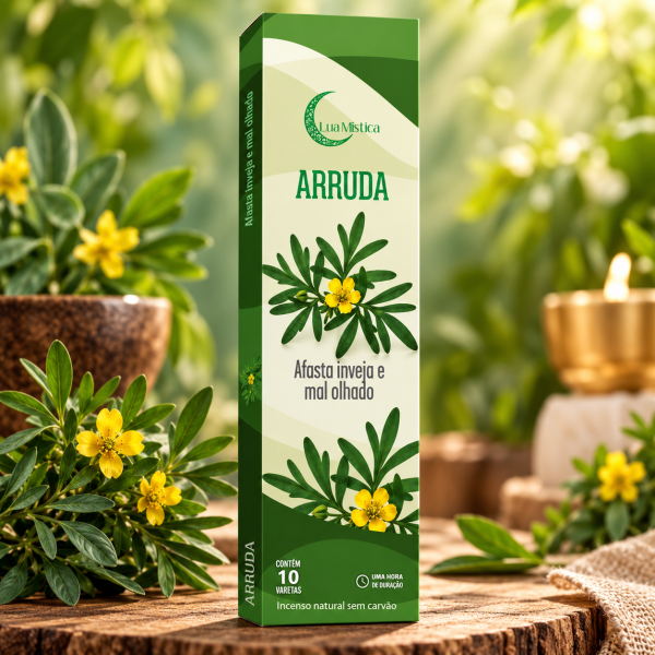 Incenso Natural Arruda 0% Carvão Cx C 10 Var 
