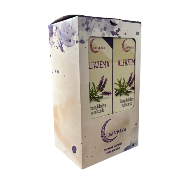Incenso Natural Alfazema 0% Carvão Box 12 Cxs C 10 Var 
