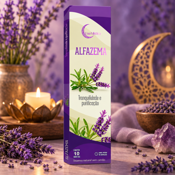 Incenso Natural Alfazema 0% Carvão Cx C 10 Var 