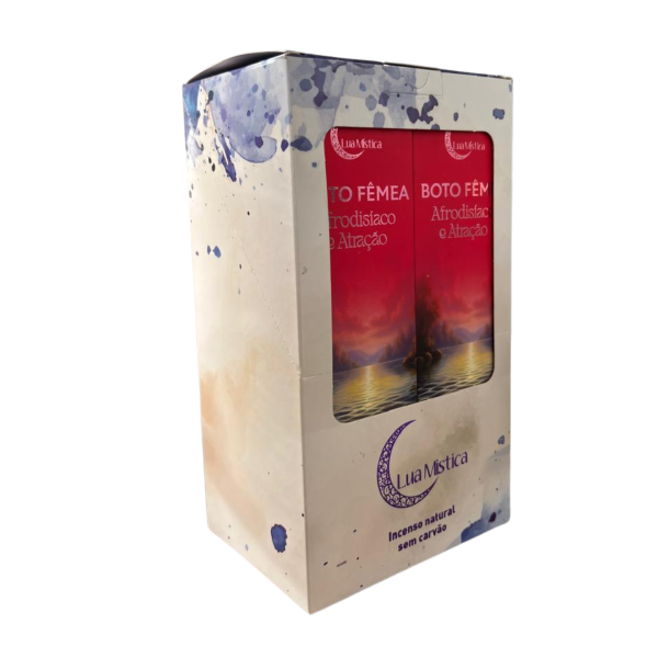 Incenso Natural Boto Fêmea 0% Carvão Box 12 Cxs C 10 Var 