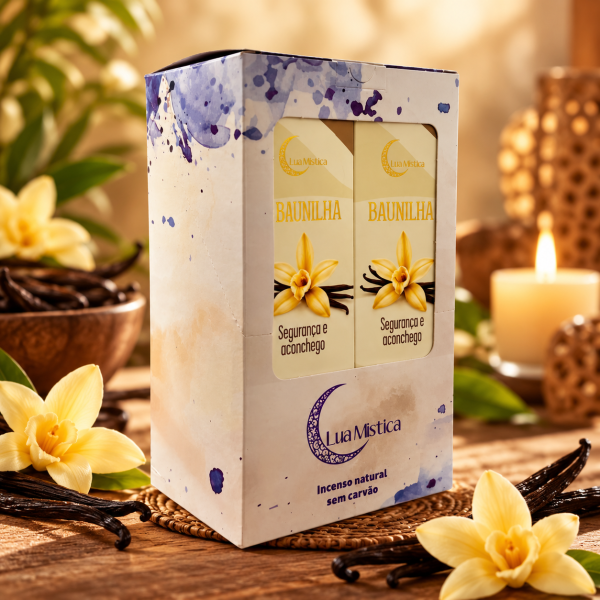 Incenso Natural Baunilha 0% Carvão Box 12 Cxs C 10 Var 