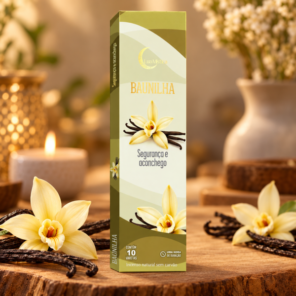 Incenso Natural Baunilha 0% Carvão Cx C 10 Var 