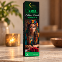Incenso Natural Cigana Lua 0% Carvão Cxs C 10 Varetas