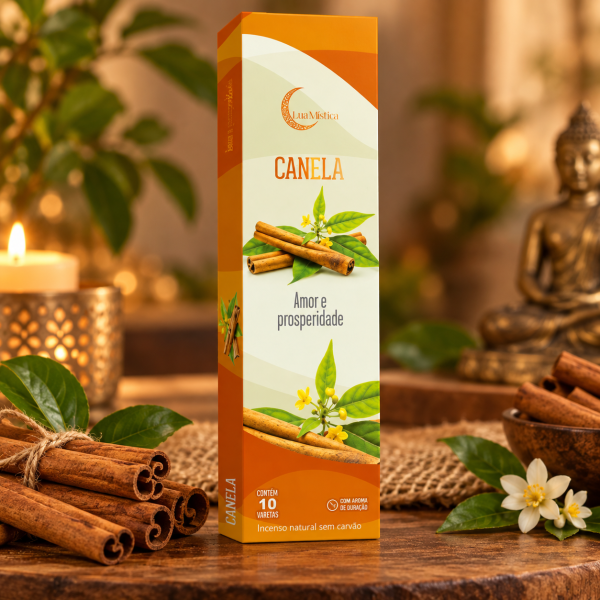 Incenso Natural Canela 0% Carvão Cx C 10 Var  