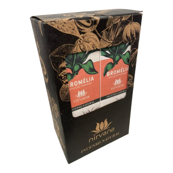 Incenso Nirvana Natural Bromélia 12 Caixas Com 9 Varetas