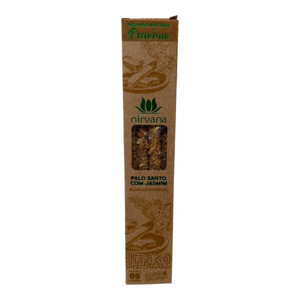 Incenso Nirvana Palo Santo C/ Jasmim Premium Cx C/ 5 Varetas