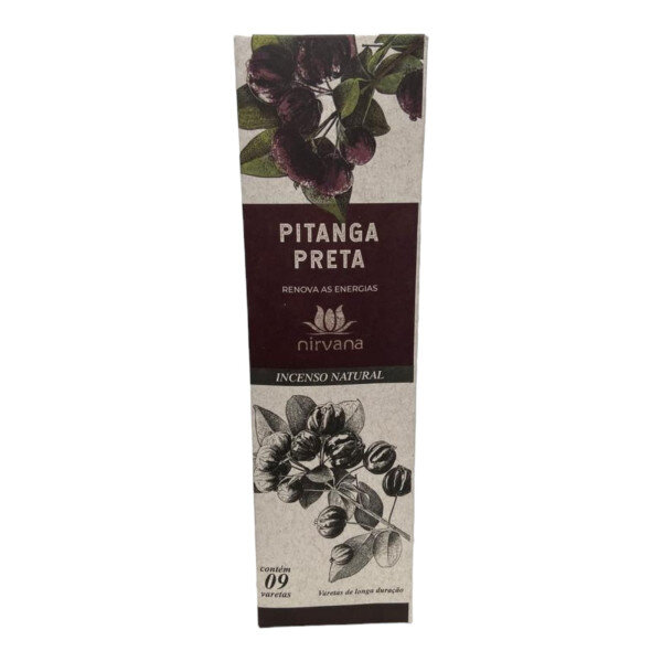 Incenso Nirvana Natural Pitanga Preta Caixa Com 9 Varetas
