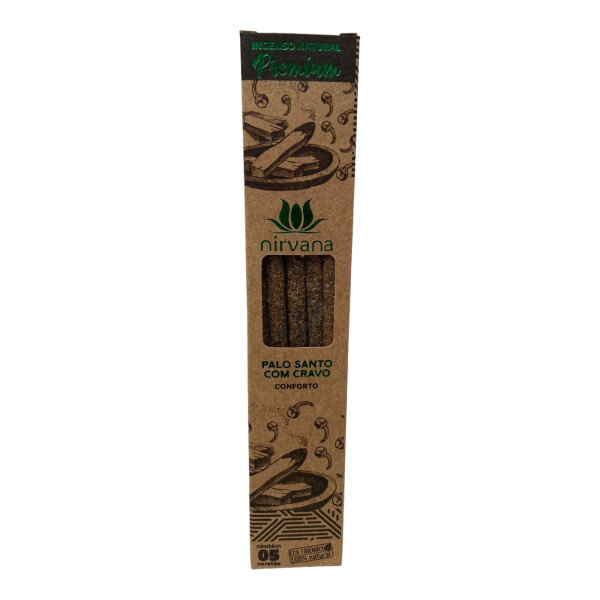 Incenso Nirvana Palo Santo C/ Cravo Premium Cx Com 5 Varet