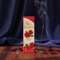 Incenso Natural Rosa Vermelha 0% Carvão Cx C 10 Var 