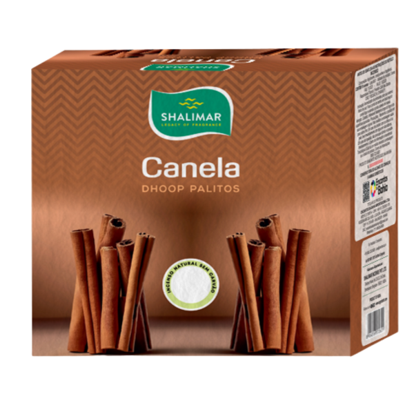 Incenso Canela Shalimar Massala 0% Carvão Dhoop 12Cx c10 Palito