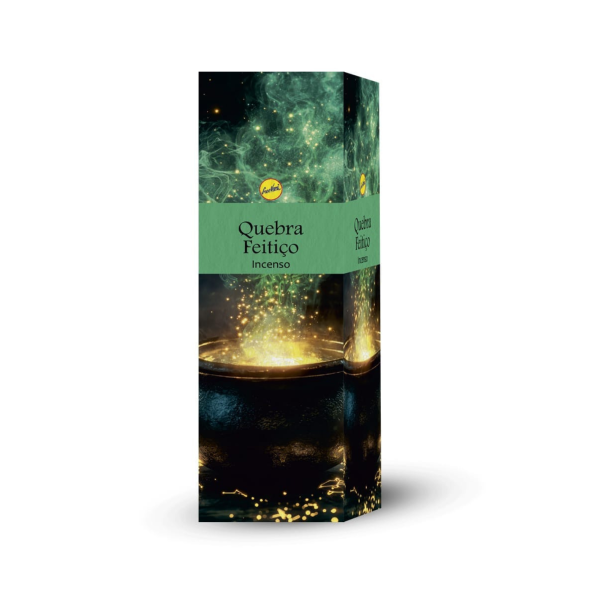 Incenso Quebra Feitiço Natural 0% Carvão 25 Caixa C 8 Varetas Incenso Quebra Feitiço Natural 0% Carvão 25 Caixa C 8 Varetas